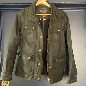 J Crew Black Waxed Field Jacket XS